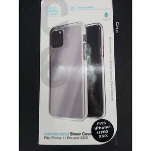 Cylo Innovative Hybrid Tech IPHONE 11pro XS/X Sheer Case Antimicrobial Drop